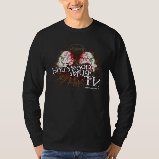 T-shirt Compréhensif-Conception-Mens-Long-Douille-Bl (Devant)