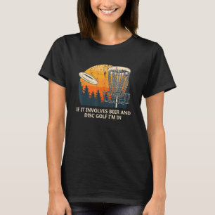 T-shirt Comprend La Bière Et Le Disque Golf Boire Golfer A
