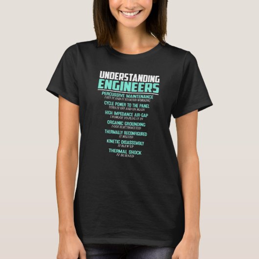 T-shirt Comprendre les ingénieurs mécanique Sarcastique En (Devant)