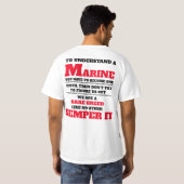 T-SHIRT COMPRENDRE UNE MARINE (Dos entier)