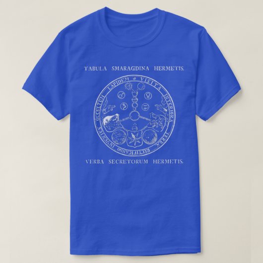T-shirt Comprimé d'émeraude d'alchimie hermétique Hermès M (Design devant)