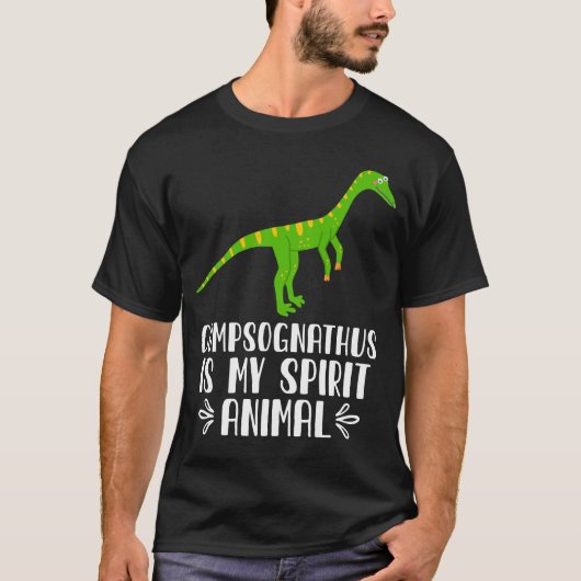 T-shirt Compsognathus est Mon Esprit Animal (Devant)