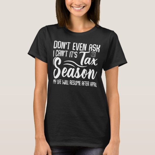T-shirt Comptabilisation de saison fiscale Conception comp (Devant)