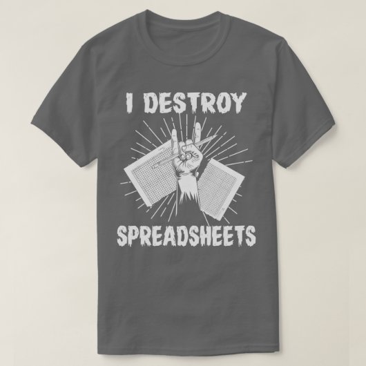 T-shirt Comptabilité Funny Spreadsheet Numéros Comptable S (Design devant)