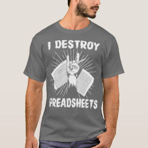 T-shirt Comptabilité Funny Spreadsheet Numéros Comptable S
