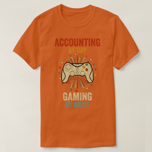 T-shirt Comptabilité Par Jour Jeu Par Nuit (Design devant)
