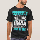 T-shirt Comptabilité Payable Clé Titre de l'emploi Compéte (Devant)