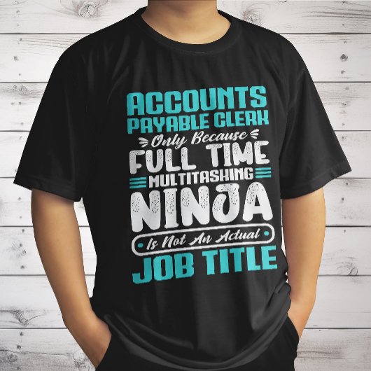 T-shirt Comptabilité Payable Clé Titre de l'emploi Compéte