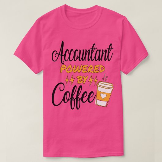 T-shirt Comptable Actionné Au Café (Design devant)