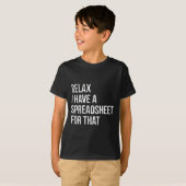 T-shirt Comptable amusant Comptable Feuille de calcul Comp (Devant entier)