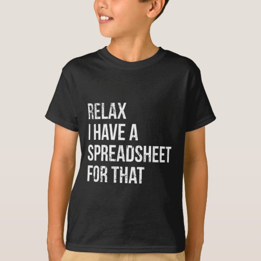 T-shirt Comptable amusant Comptable Feuille de calcul Comp (Devant)