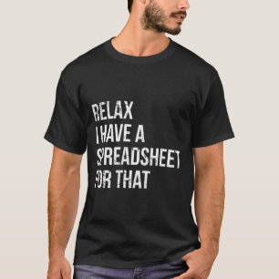 T-shirt Comptable amusant Comptable Feuille de calcul Comp