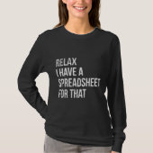 T-shirt Comptable amusant Comptable Feuille de calcul Comp (Devant)