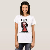 T-shirt Comptable Amusant Expert-Comptable Agréé Analyste (Devant entier)