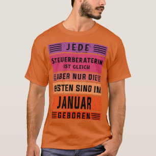 T-shirt Comptable anniversaire Janvier né conseiller fisca