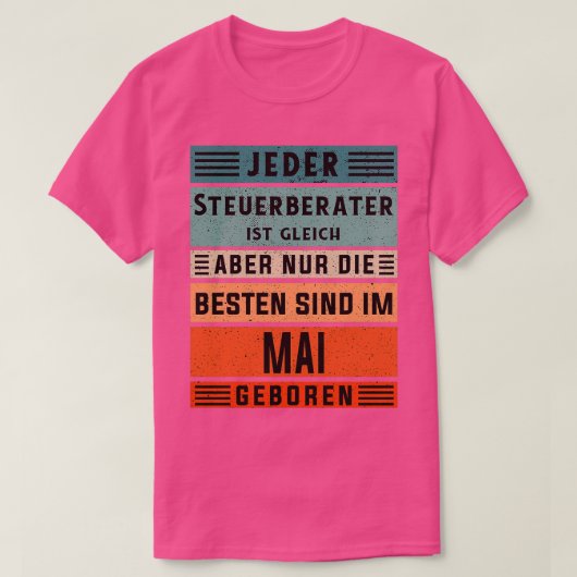 T-shirt Comptable anniversaire Mai né comptable (Design devant)