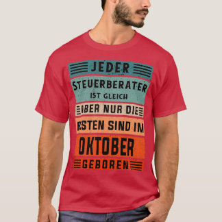 T-shirt Comptable Anniversaire Né en octobre Comptable