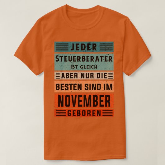 T-shirt Comptable anniversaire Novembre né comptable (Design devant)