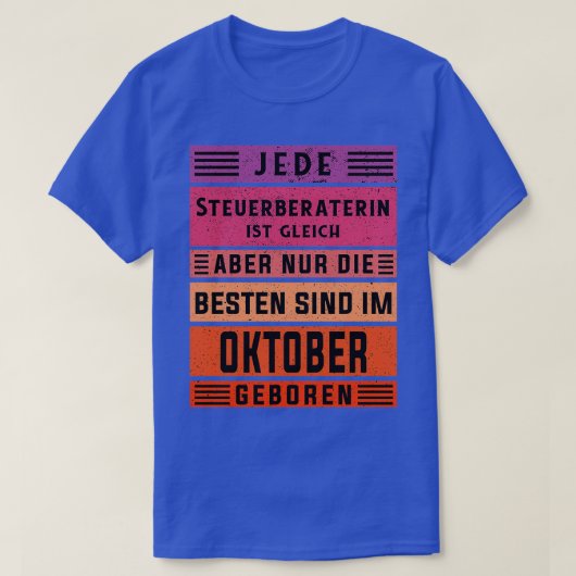 T-shirt Comptable anniversaire Octobre né conseiller fisca (Design devant)