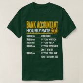 T-shirt Comptable bancaire Taux horaire Funny Comptabilité (Design devant)
