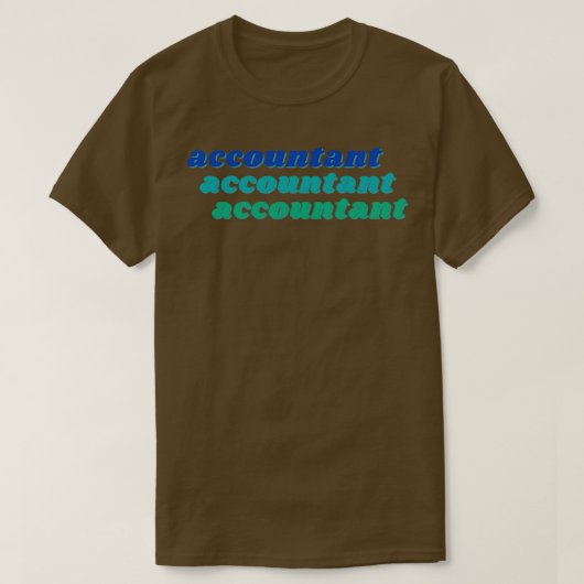 T-shirt Comptable Blue Green TikTok Meme (Design devant)
