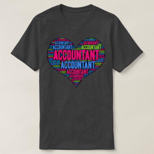 T-shirt Comptable Coeur Awesome Idée Cadeau Pour Comptable (Design devant)
