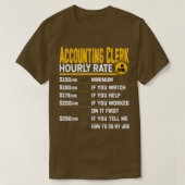 T-shirt Comptable Commis Taux horaire Funny Compte Assista (Design devant)
