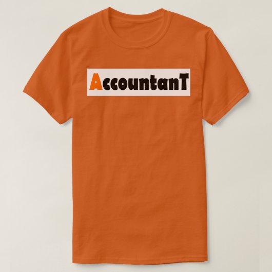 T-shirt Comptable Couleur orange (Design devant)