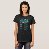 T-shirt Comptable de conseil fiscal Comptable Consultante (Devant entier)