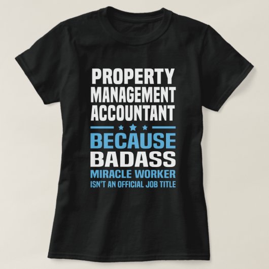 T-shirt Comptable de gestion des biens (Design devant)