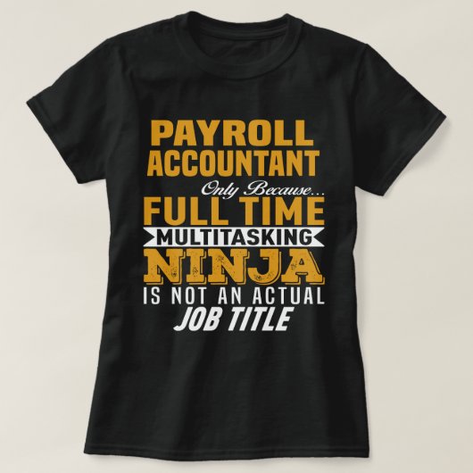 T-shirt Comptable de paie (Design devant)