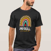 T-shirt Comptable de paye Leopard Comptabilité Arc-en-ciel (Devant)