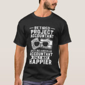 T-shirt Comptable De Projet Retraité Comme Ordinaire (Devant)