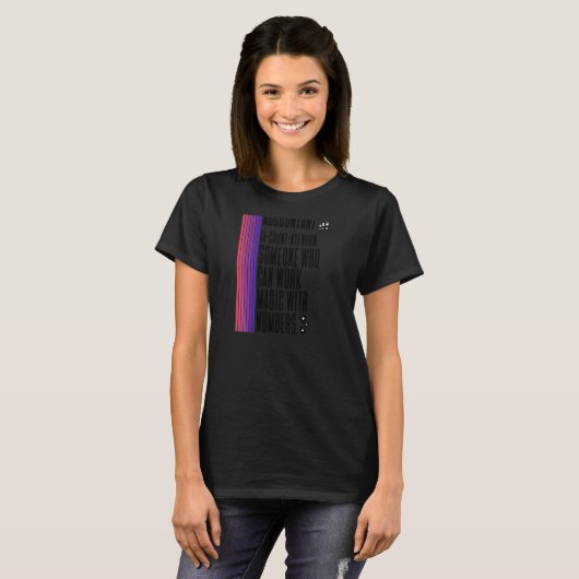 T-shirt Comptable des femmes Comptable Cool comptable comp (Devant entier)