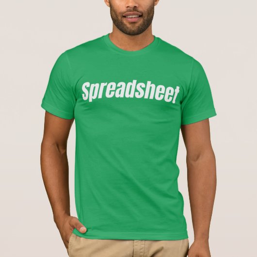 T-shirt Comptable drôle - Tableur (Devant)