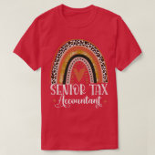 T-shirt Comptable en fiscalité Leopard Rainbow (Design devant)