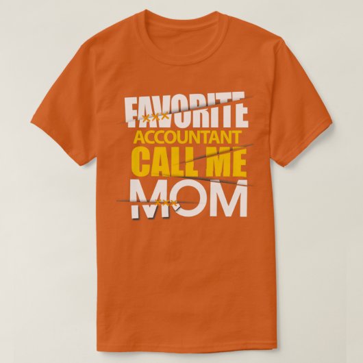 T-shirt Comptable favori appelez-moi maman (Design devant)