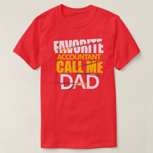 T-shirt Comptable favori appelez-moi papa (Design devant)