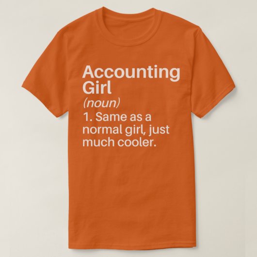 T-shirt Comptable Fille amusante Définition Comptable Don (Design devant)