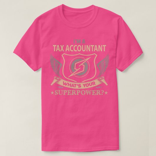 T-shirt Comptable fiscal Quel est votre superpuissance? (Design devant)