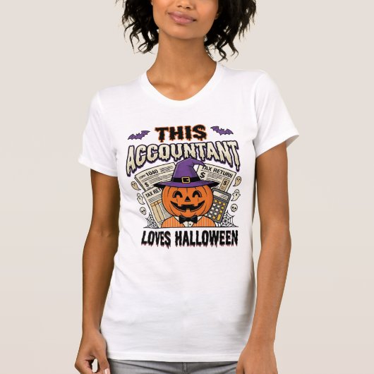 T-shirt Comptable Halloween Drôle Saison fiscale effrayant (Devant)