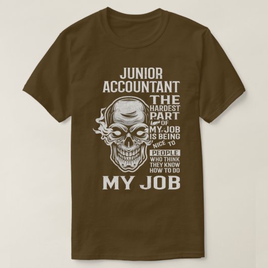 T-shirt Comptable Junior La Partie La Plus Difficile De Mo (Design devant)
