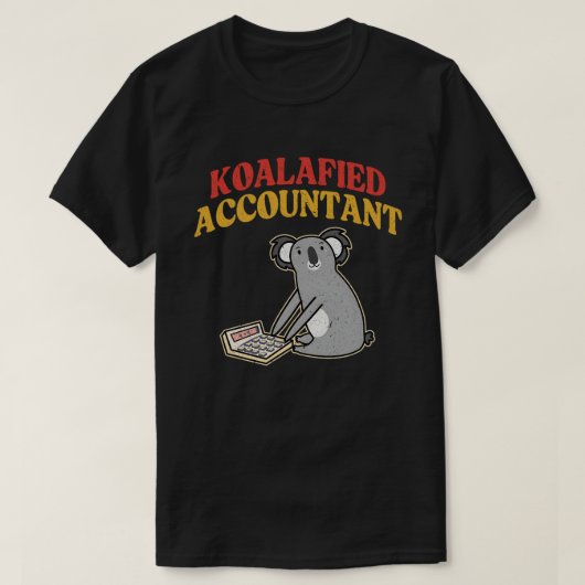 T-shirt Comptable Koalafied Retro Funny Comptable T-Shir (Design devant)
