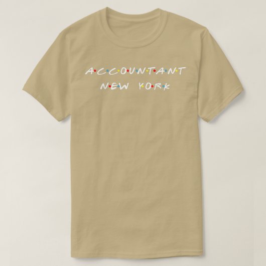 T-shirt Comptable New York Cool cadeau (Design devant)