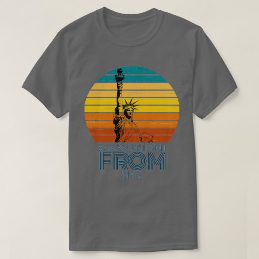 T-shirt Comptable new york je suis comptable de new yo (Design devant)