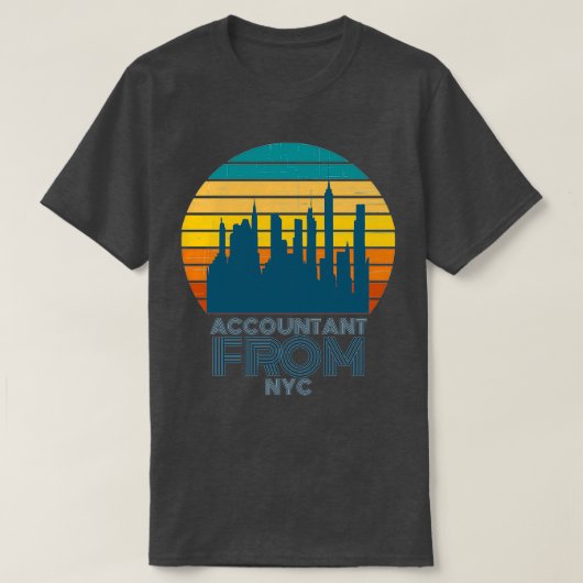 T-shirt Comptable new york je suis comptable de new yo (Design devant)