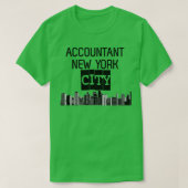 T-SHIRT COMPTABLE NEW YORK NOIR ET RÉTRO BLANC (Design devant)