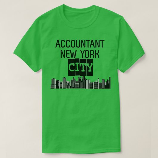 T-SHIRT COMPTABLE NEW YORK NOIR ET RÉTRO BLANC (Design devant)