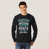 T-shirt Comptable Ninja multitâche Titre du poste (Devant entier)