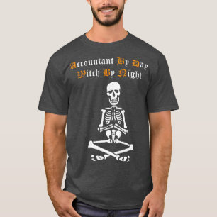 T-shirt Comptable Par Jour Sorcière Par Nuit Drôle Sorcièr